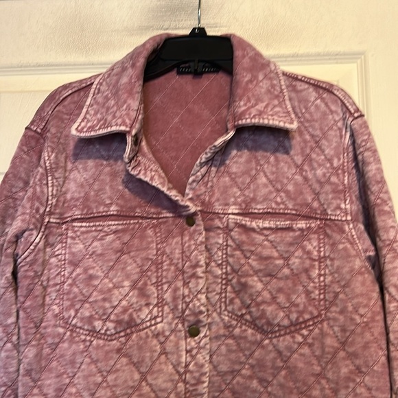Jane and Delancey Quilted Jacket Size Medium Pink - Picture 2 of 7